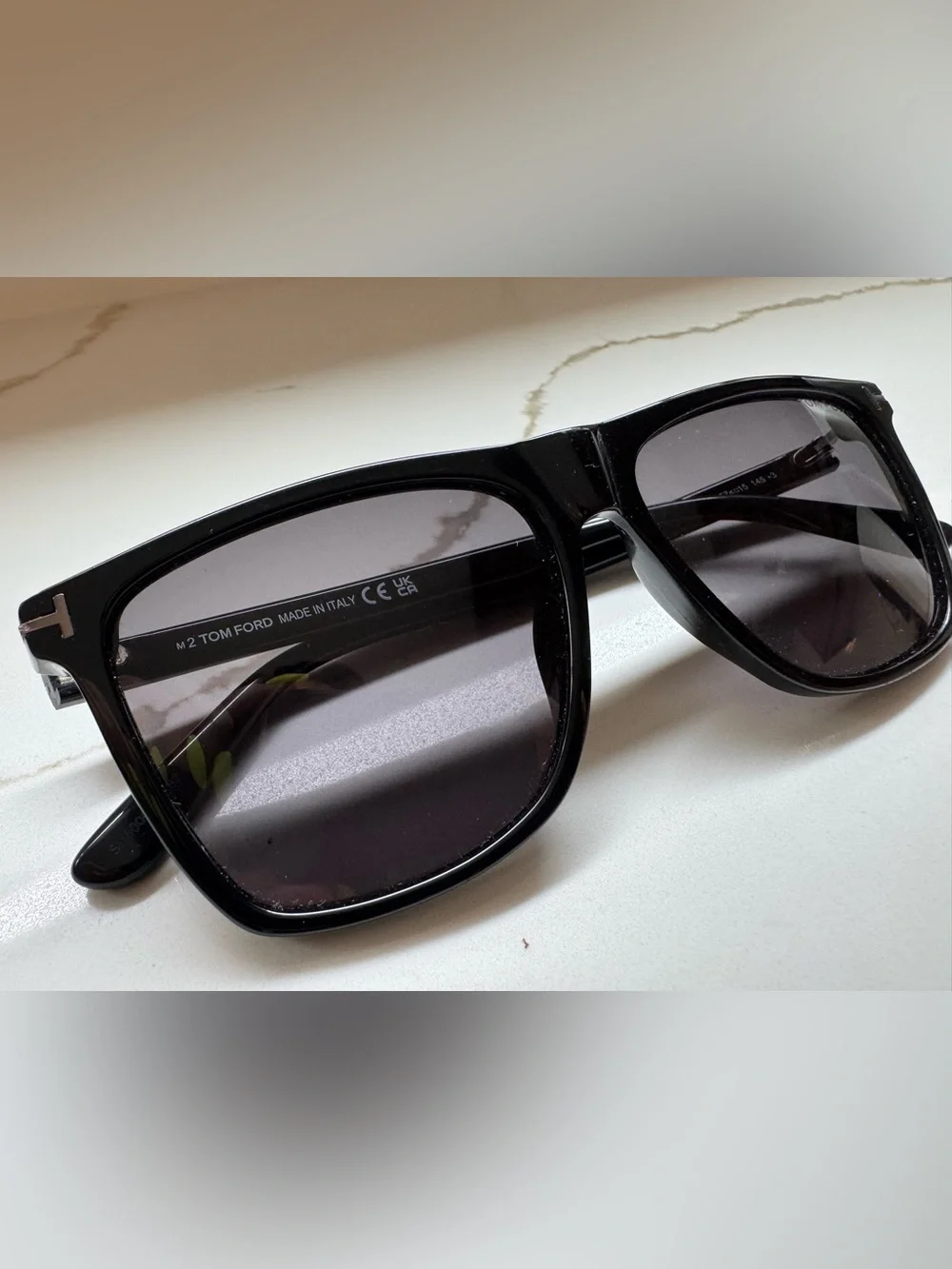 Tom Ford Fletcher Black Square Sunglasses TF832 AS IS/NEED LENSES